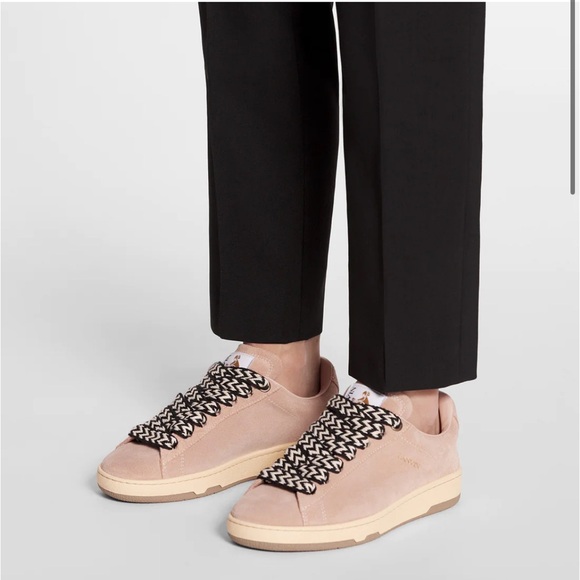 LANVIN SUEDE CURB LITE SNEAKERS - Picture 2 of 12